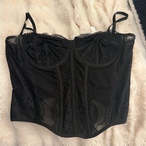 Black Lace Corset Top